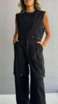 Picture of 7399 Multi-Color Two Piece Top-Vest Set For Women