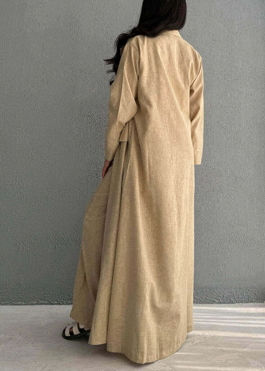 Picture of Beige Set Of 3 Pcs Long Shirt With Blouse And Pants From Lulwa Al Khattaf