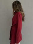 Picture of 7473 Not So Basic Maroon Long Jacket For Women