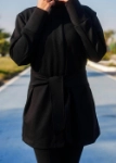 Picture of 7473 Not So Basic Black Long Jacket For Women