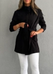Picture of 7473 Not So Basic Black Long Jacket For Women