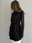 Picture of 7473 Not So Basic Black Long Jacket For Women