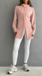 صورة 7473 Not So Basic Pink Long Jacket For Women