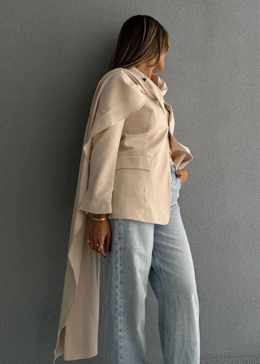 Picture of 7642 Beige Blazer For Women