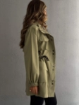 Picture of 7666 Olive Hooded Jacket For Women