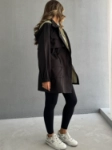 Picture of 7669 Black Hooded Jacket For Women