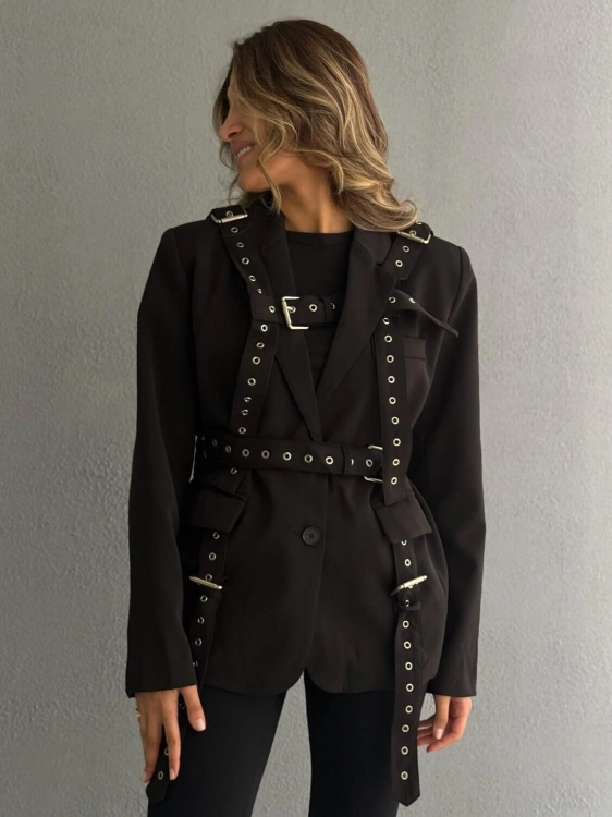 Picture of 7646 Black Blazer For Women
