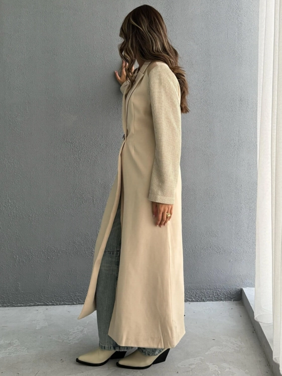 Picture of 7686 Light Beige Coat For Women